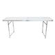 image 2 of Oypla 6ft Folding Outdoor Camping Picnic Market Kitchen Work Top Table White