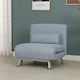 image 2 of HOMCOM Single Folding 5 Position Convertible Sleeper Sofa Bed Blue