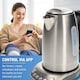 image 3 of Nedis Smart Wi-Fi Kettle, 1.7L Stainless Steel, Variable Temperature 70-100c, 2200W, App& Voice Control, Compatible with Alexa & Google