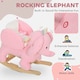 image 3 of AIYAPLAY Kids Rocking Horse, Baby Ride on Rocker with Safety Belt, Pink