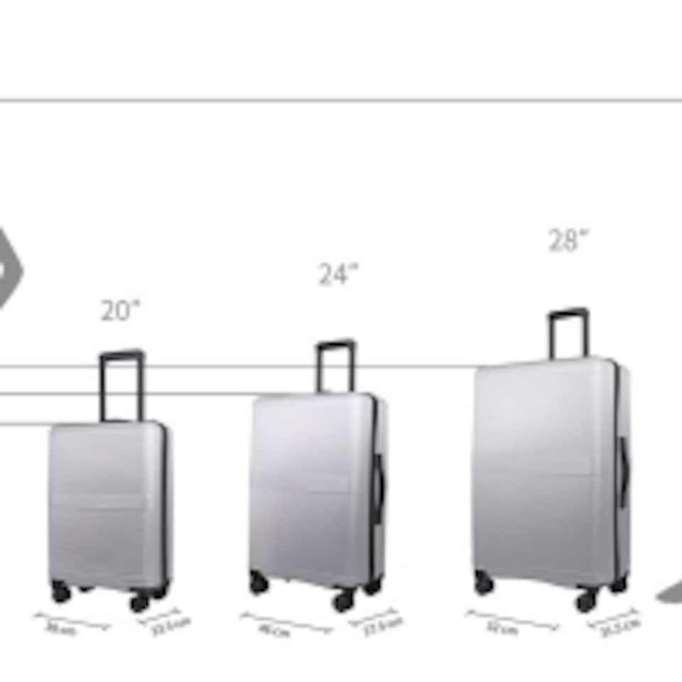 image 1 of 20-inch Premium Lightweight Carry-on Hand Luggage, Durable ABS+PC Hardshell, Zipper Closing with TSA Lock, 4 Spinner Wheels