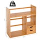 image 5 of HOMCOM Desk Organiser Compartments Desktop Bookshelf Stationery Storage Shelf Document File Holder with 2 Drawers 2-way Reversed Use Bamboo
