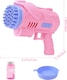 image 3 of 40-Hole Bubble Gun - Automatic Bubble Machine for Kids - LED Light-Up Bubble Blower with Bubble Solution - Outdoor Indoor Toy - Pink