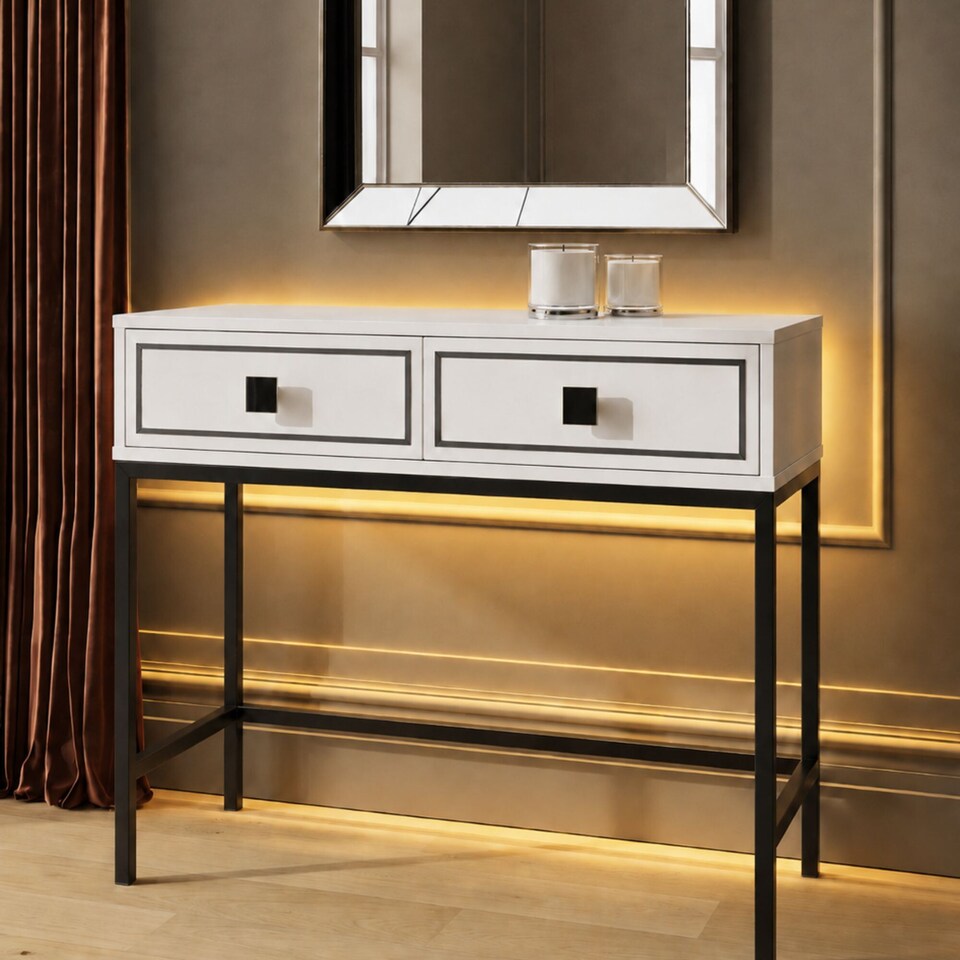 image 1 of Frank Olsen Furniture Mia Console Table White | White