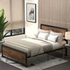 image 2 of HOMCOM Double Size Metal Bed Frame w/ Headboard & Footboard, 144x195x103cm