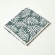 image 1 of Homescapes Green Botanical Pattern Cotton Hand Towel | Green