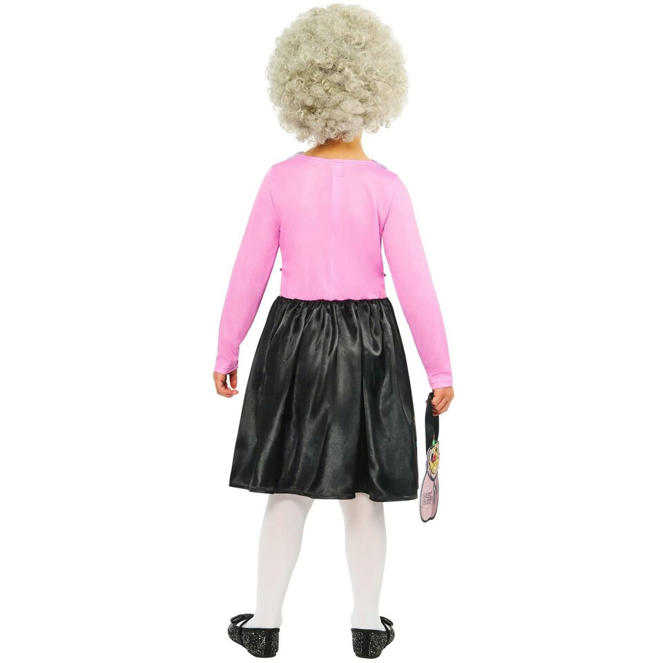 image 1 of Gangsta Granny Childrens/Kids Costume Set - Pink/Black - 7-8 Years 7-8 years