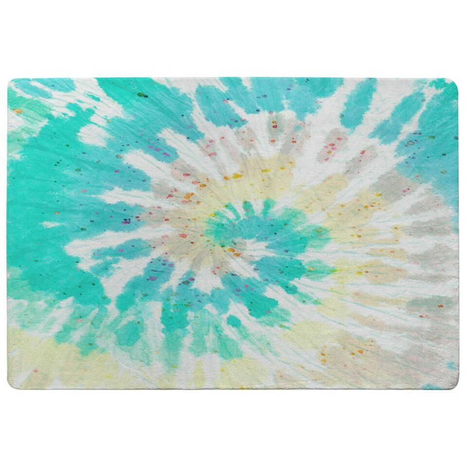 image 1 of Tie dye pattern shibori print (Rug) Blue | XL: 160x230cm