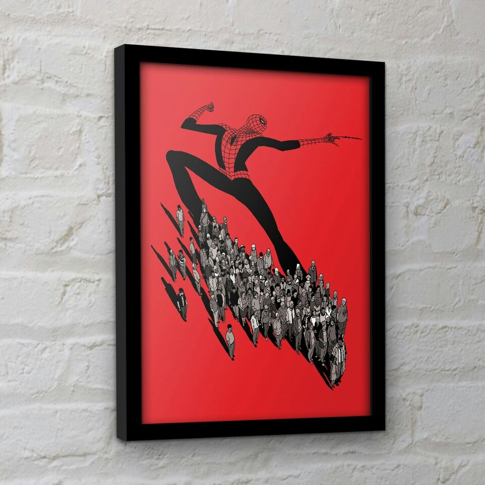 image 1 of Spider-Man (Crowd) Framed 30x40cm Print