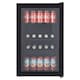 image 1 of Cookology CBC70BK 70L Under Counter Drinks Fridge, Black, Adjustable Temp, Double Glazed Glass, Energy Efficient