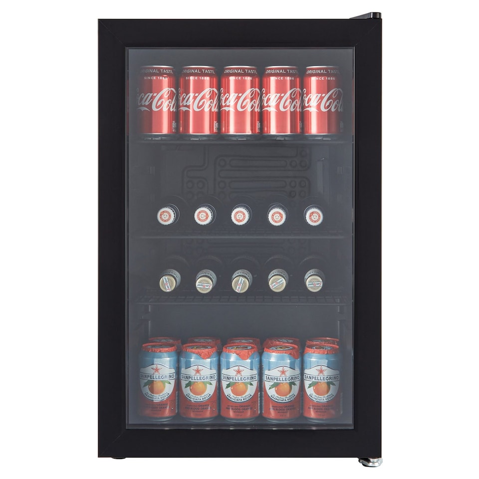 image 1 of Cookology CBC70BK 70L Under Counter Drinks Fridge, Black, Adjustable Temp, Double Glazed Glass, Energy Efficient