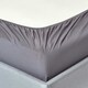 image 2 of Homescapes Dark Grey Egyptian Cotton Fitted Sheet 200 TC, Single Grey | Single