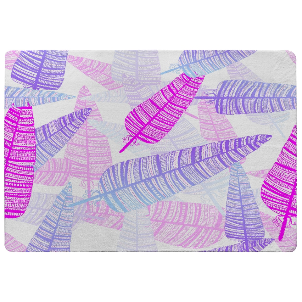 image 1 of Purple Feathers Rug | Multi