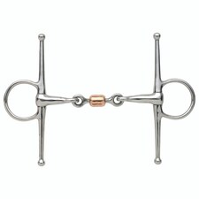 Shires Copper Peanut Horse Full Cheek Snaffle Bit - Silver - 4.5in