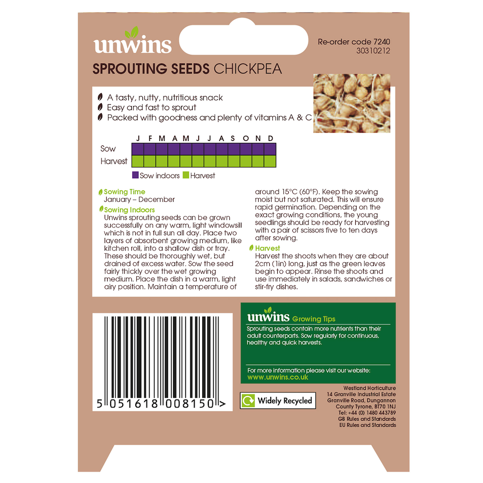 image 1 of Sprouting Seeds Chickpea