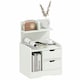 image 6 of HOMCOM Modern Bedside Table w/2 Drawer and Storage Shelves Chest for Bedroom