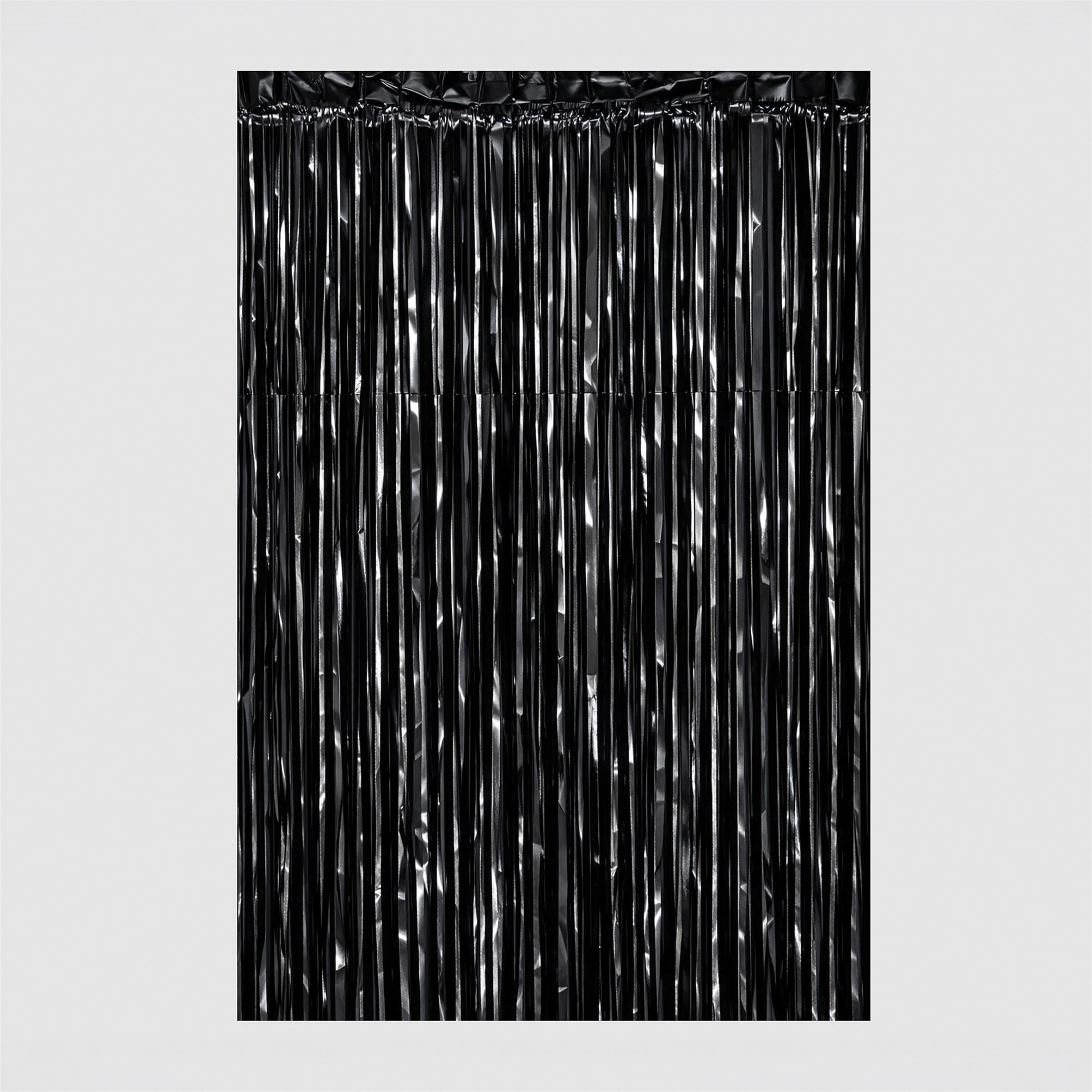 Netagon Metallic Tinsel Curtain 2M x 1M Black