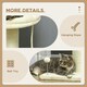 image 4 of PawHut 83cm Cat Tree Tower with Scratching Post, Kitten Bed, Toy, Cream