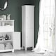 image 2 of kleankin Tall Bathroom Cabinet with Adjustable Shelves, Double Door, White White