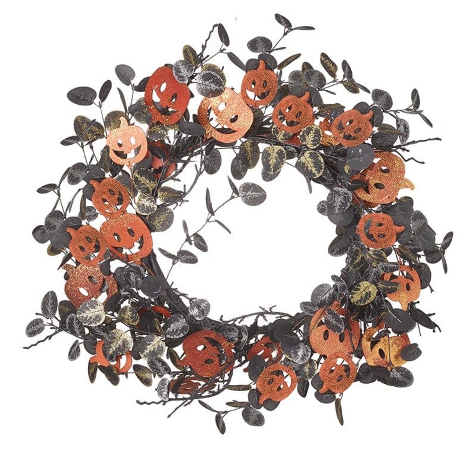 Heaven Sends Halloween Glittery Pumpkin Wreath 47 x 47 cm