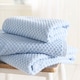 image 3 of D & D Popcorn Check Bath Towel Blue