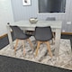image 5 of Dining Table Set Oak Effect Table With 4 White Plastic Chairs Dining Room Furniture | White | One Size | 5