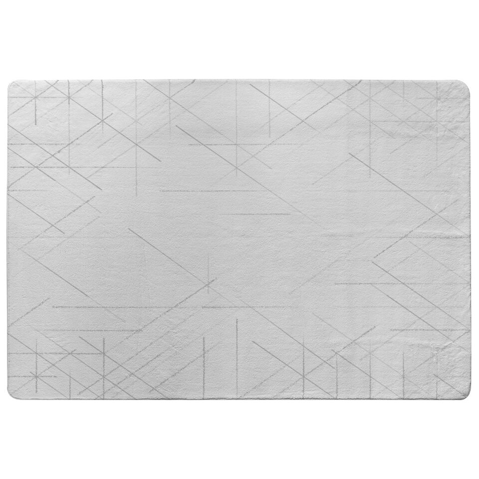 image 1 of Simple Geometric (Rug) White | Large: 140x200cm