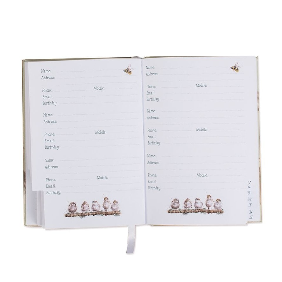 image 1 of Wrendale Designs A5 Address & Birthday Book - 3 Sections, Handbag-Friendly