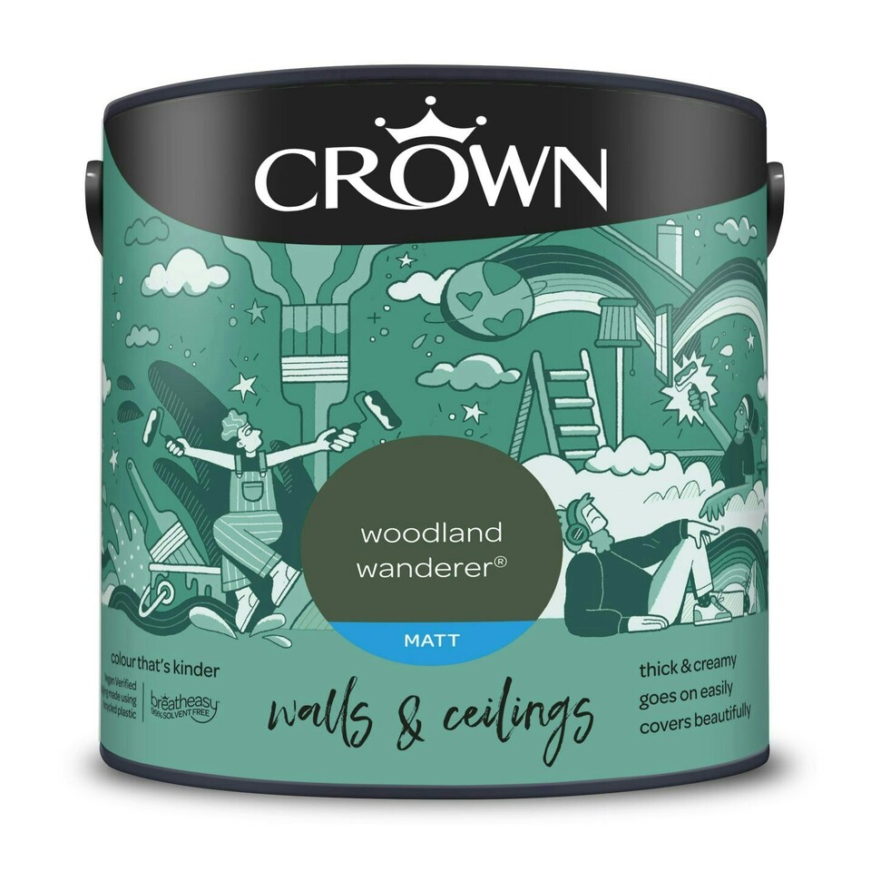 image 1 of Crown Matt Emulsion Woodland Wanderer 2.5L