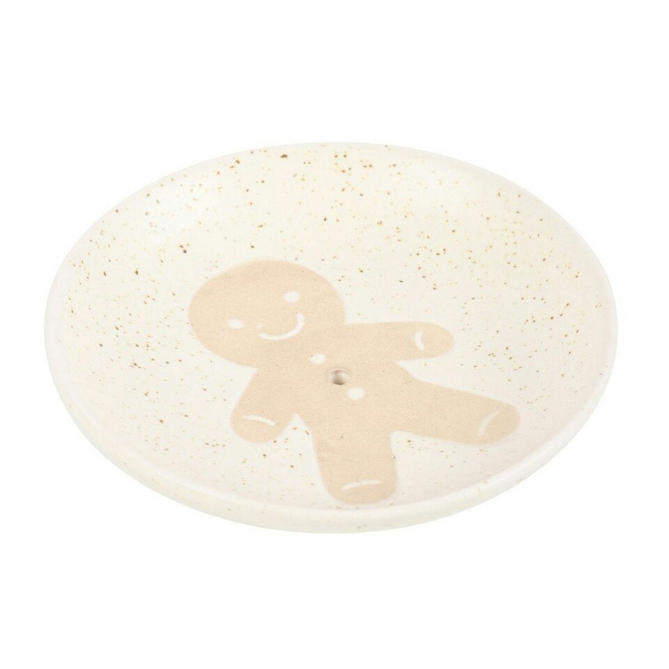 image 1 of Something Different Gingerbread Man Incense Stick Holder - Off White - One Size