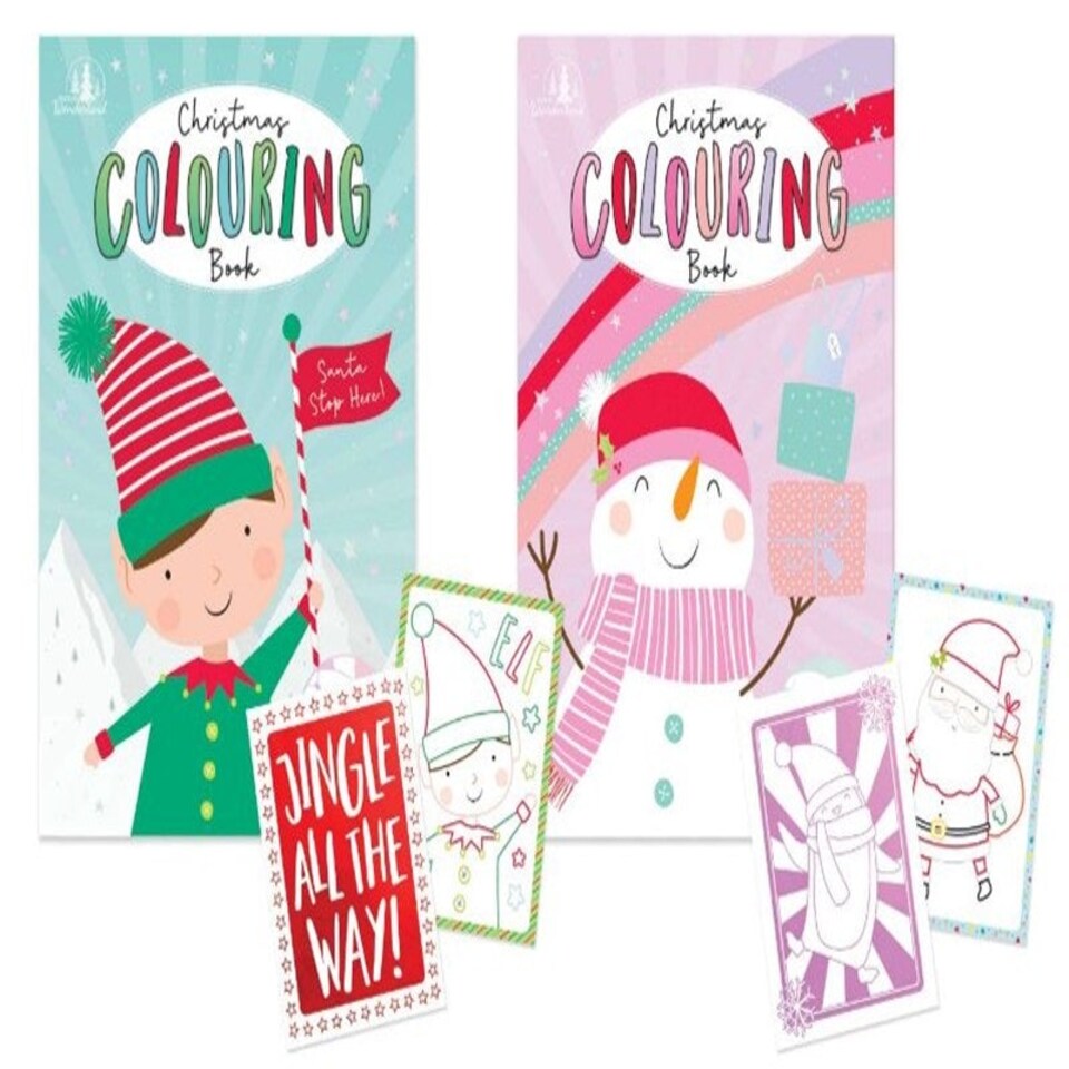 image 1 of Elf or Snowman Design Christmas Colouring Book