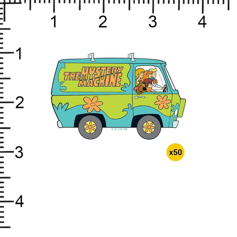 image 1 of Scooby Doo Deluxe The Mystery Machine Stickers (Pack of 100) - Multicoloured - One Size