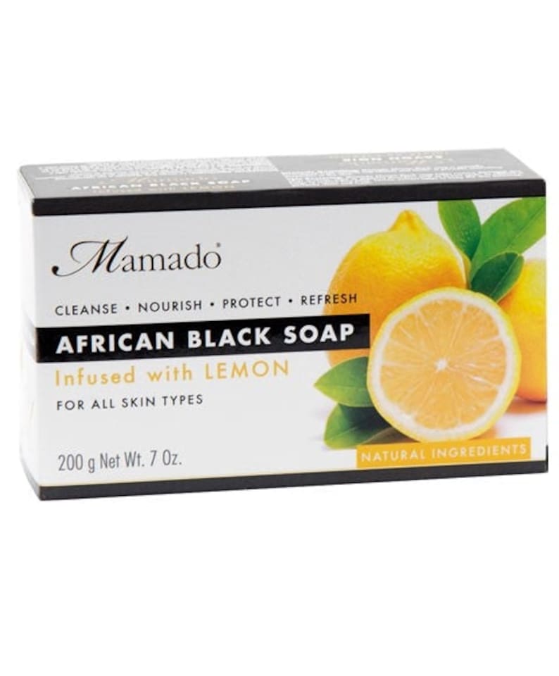 Mamado African Black Soap Infused With Lemon 200 g