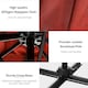 image 6 of Outsunny Square Cantilever Roma Parasol, 360-Degree Rotation, Wine Red