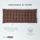 image 6 of Homescapes Garden Bench Cushion Luxury 2 Seater 100% Cotton Indoor Outdoor Seat Pad | Brown | 2 Seater | 1