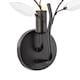 image 3 of Modern Birch Matte Black Wall Lighting Fixture with Transparent Acrylic Leaves | Black