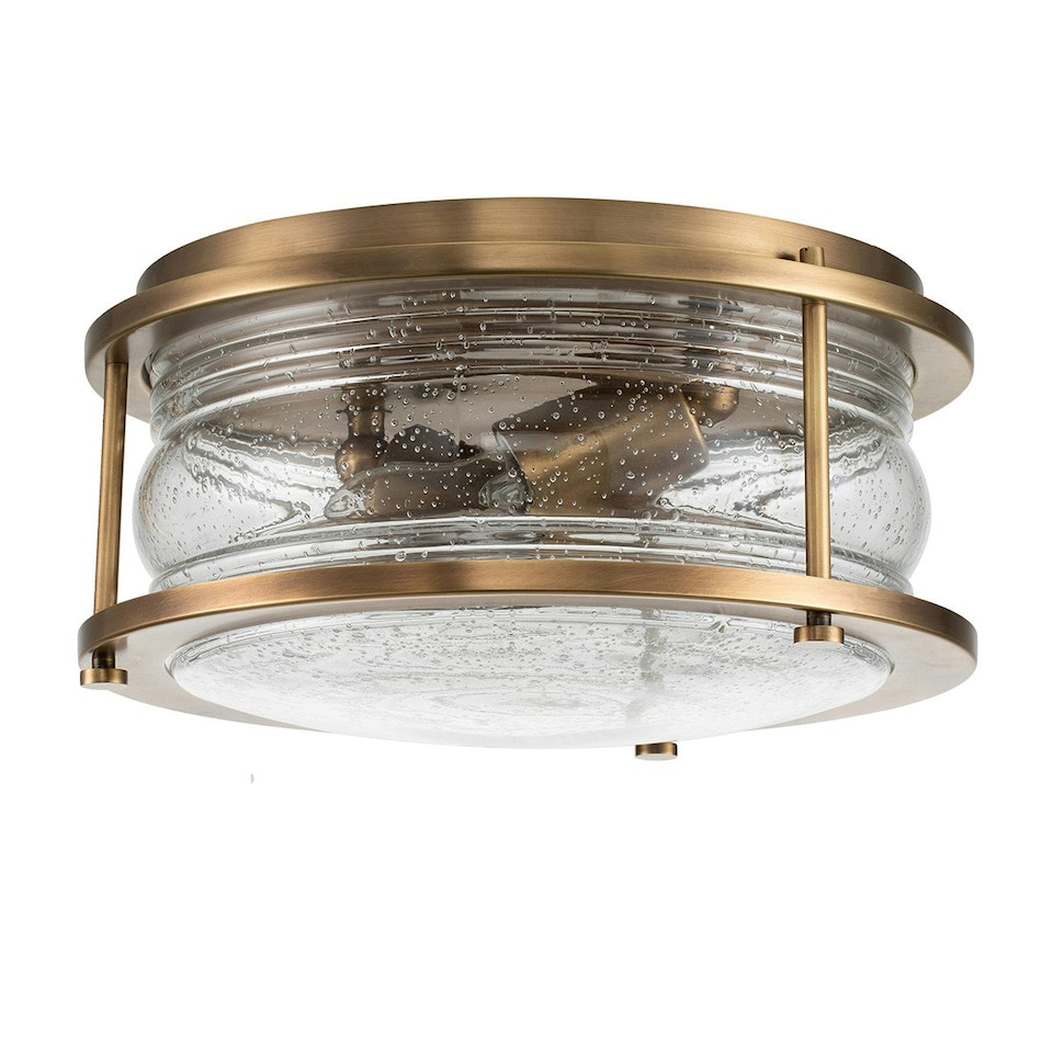 image 1 of Kichler Ashland Bay Bathroom Ceiling Light Natural Brass, IP44