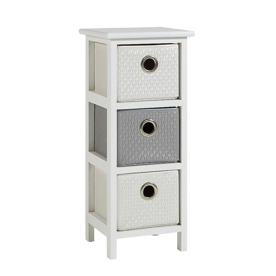 image 1 of Chest Of Drawers Wooden Hallway Storage Home Organiser Fully Assembled | White