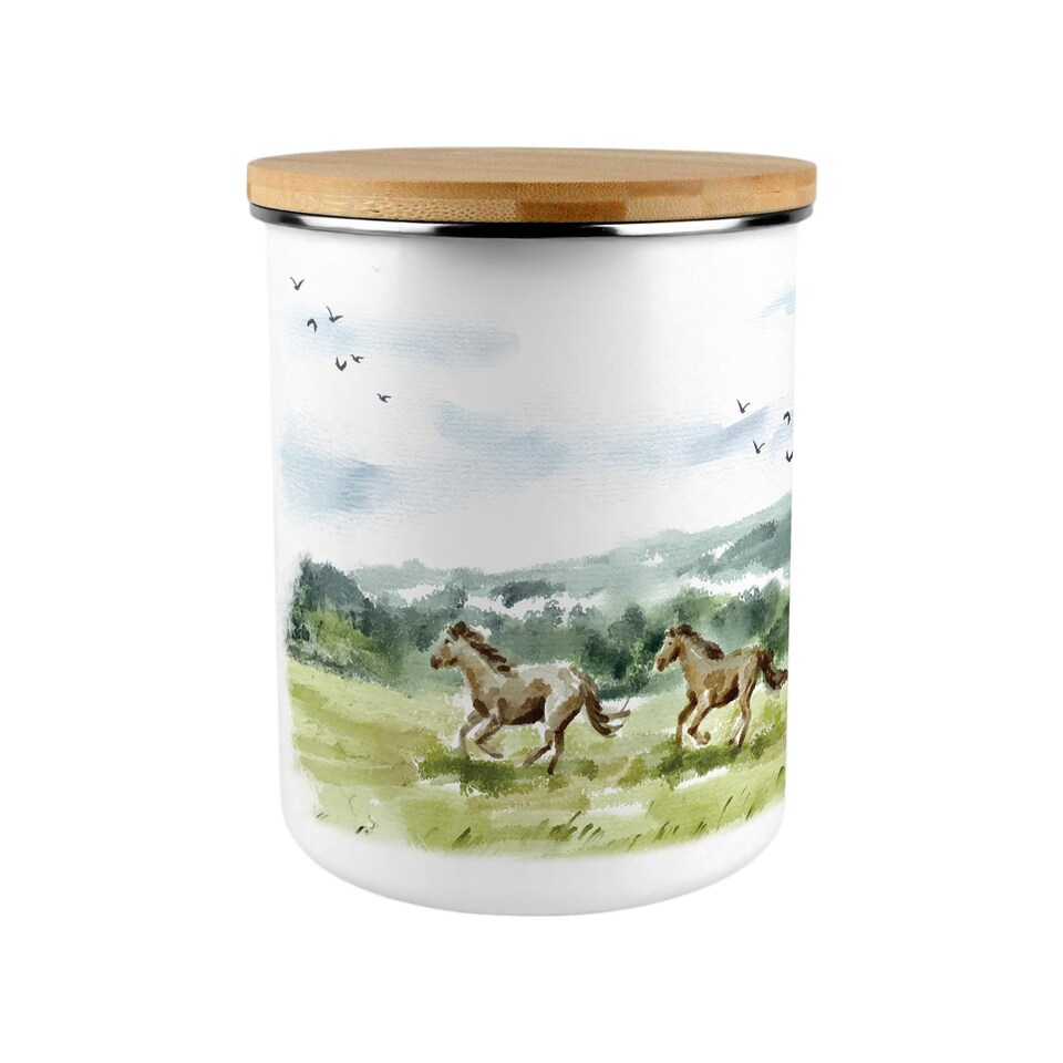 image 1 of Wild Horses Dishwasher Tablets Storage Tin