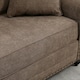 image 6 of HOMCOM Fabric Sofa 3 Seater Sofa for Living Room w/ Throw Pillow Brown