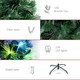 image 8 of HOMCOM 4FT Multicoloured Artificial Christmas Tree w/ Pre-Lit Modes Metal Stand