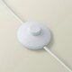 image 3 of ValueLights Esme Linen Tall Lamp Shade Ceramic Table Base Midi Floor Lamp with LED Bulb Cream