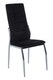 image 1 of Interiors By Premier Black Velvet High Back Dining Chair,Kitchen Chair With High Back,Chrome Finish Lounge Chair,Outdoor Chair | Black