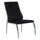 image 1 of Interiors By Premier Black Velvet High Back Dining Chair,Kitchen Chair With High Back,Chrome Finish Lounge Chair,Outdoor Chair Black