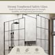 image 3 of Balterley Glass Walk In Wetroom Screens with Framed Design and Shower Tray | Black | Matt Black