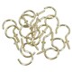 image 6 of 38mm Cup Hook Screws Picture Curtain Hangers Fasteners Brass Coated 75pc