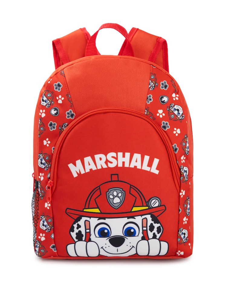 image 1 of Paw Patrol Marshall Kids Red Backpack | Unisex Children's School Bag with Zipper | Ideal for Back to School & Carrying Books | Official Paw Patrol Merchandise | Red | Red