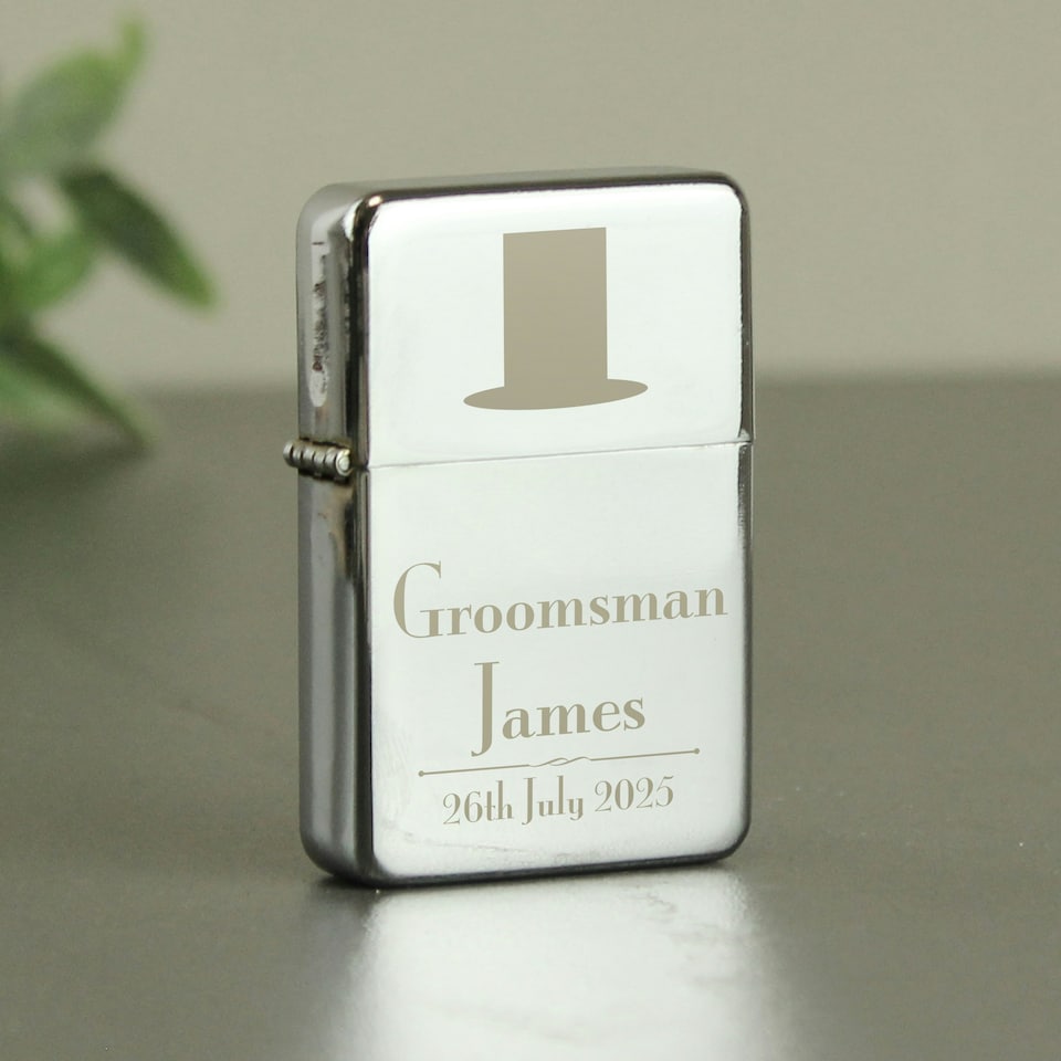 image 1 of Personalised Groomsman Lighter