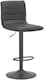 image 1 of Aldo Black Bar Stool - Adjustable Height Kitchen Stool with Faux Leather Seat