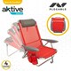 image 4 of Folding Chair with Headrest Aktive Menorca Red 51 x 76 x 45 cm (2 Units) N/A